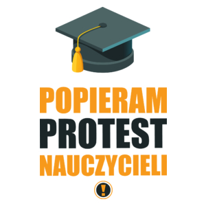  #POPIERAM Protest Nauczycieli - Kubek Biały