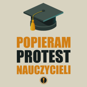  #POPIERAM Protest Nauczycieli - Torba Na Zakupy Natural