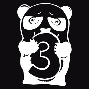 Panda 3 - Męska Bluza z kapturem Czarna