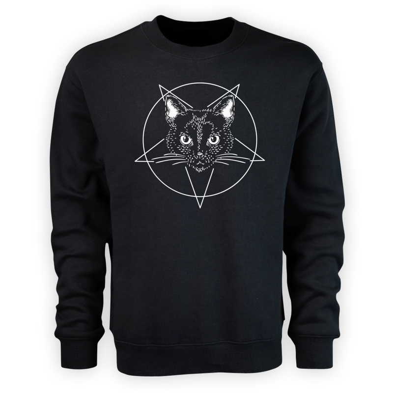Pentagram Cat - Męska Bluza Czarna
