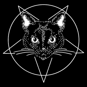 Pentagram Cat - Torba Na Zakupy Czarna