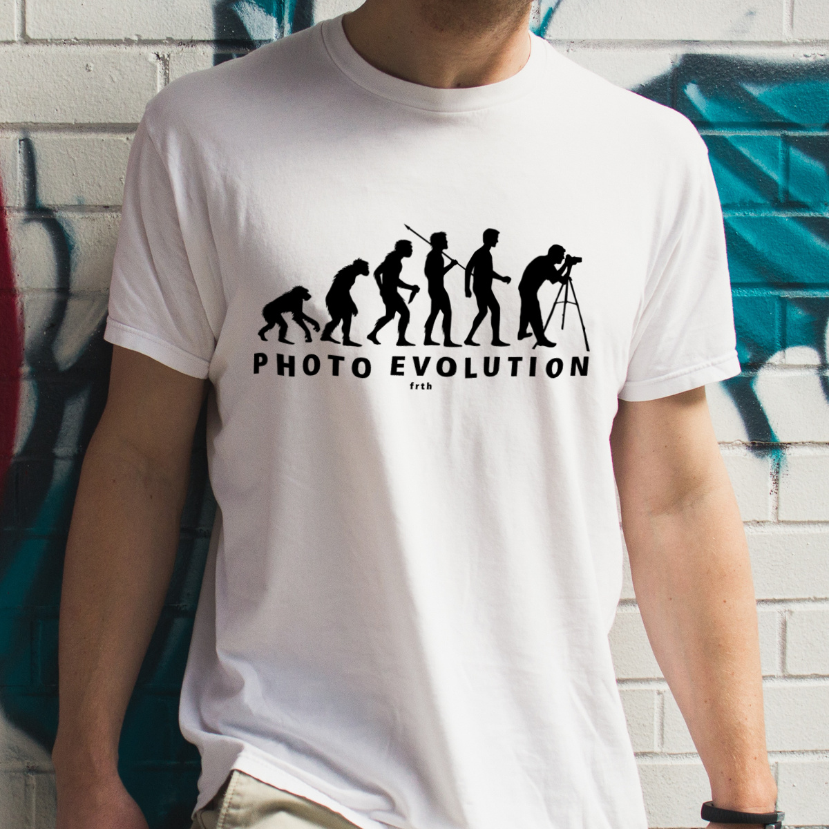 Photo Evolution - Męska Koszulka Biała