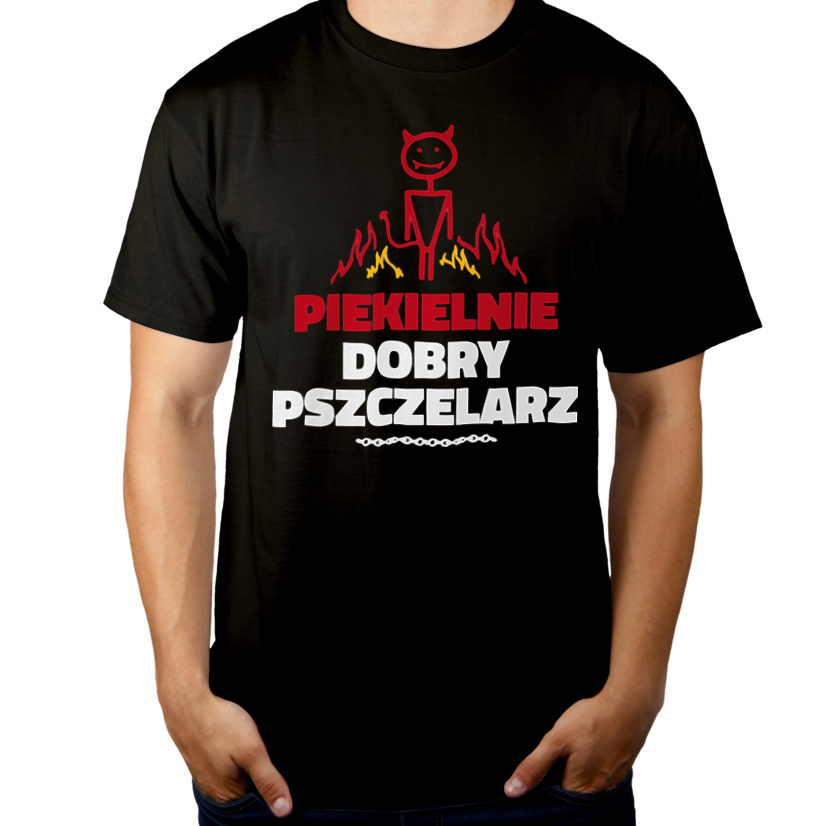 Piekielnie Dobry Pszczelarz - Męska Koszulka Czarna