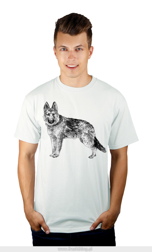 Pies - Męska Koszulka Biała