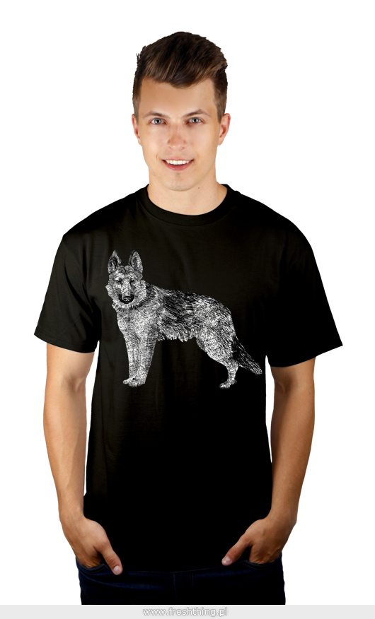 Pies - Męska Koszulka Czarna