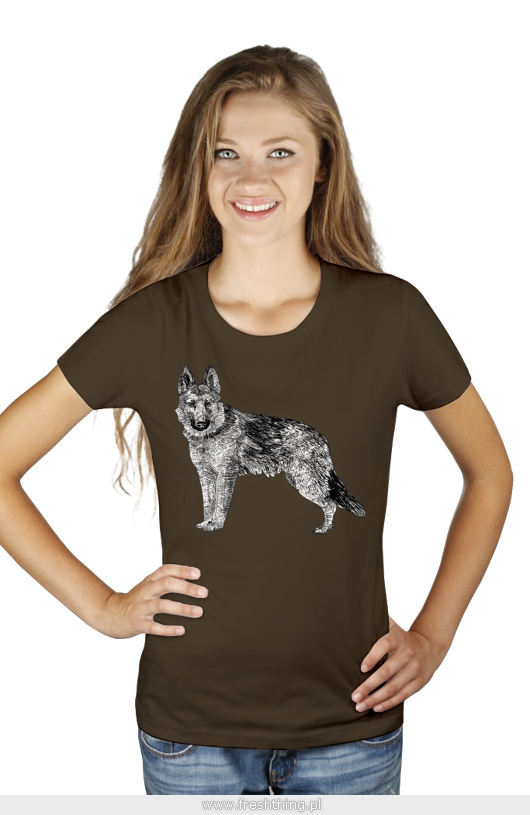 Pies - Damska Koszulka Czekoladowa