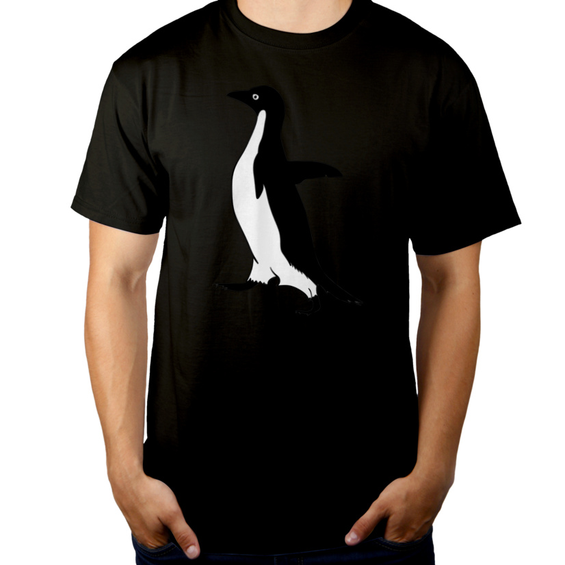 Pingwin - Męska Koszulka Czarna