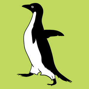 Pingwin - Męska Koszulka Jasno Zielona