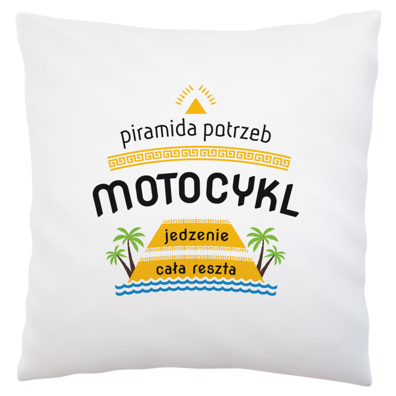 Piramida potrzeb motocykl - Poduszka Biała