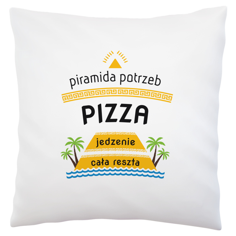 Piramida potrzeb pizza - Poduszka Biała