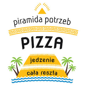 Piramida potrzeb pizza - Kubek Biały