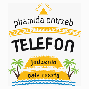 Piramida potrzeb telefon - Poduszka Biała