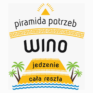 Piramida potrzeb wino - Poduszka Biała