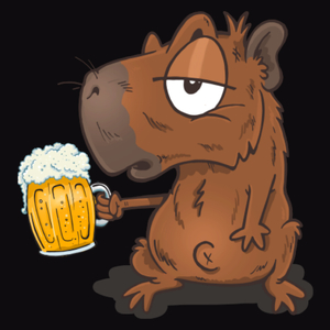 Piwo kapibara beer - Męska Bluza z kapturem Czarna