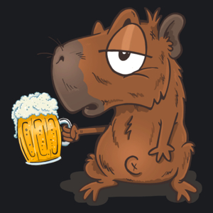 Piwo kapibara beer - Damska Koszulka Czarna