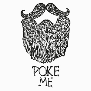 Poke me- broda - Poduszka Biała