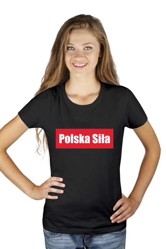 Polska Siła - Damska Koszulka Czarna