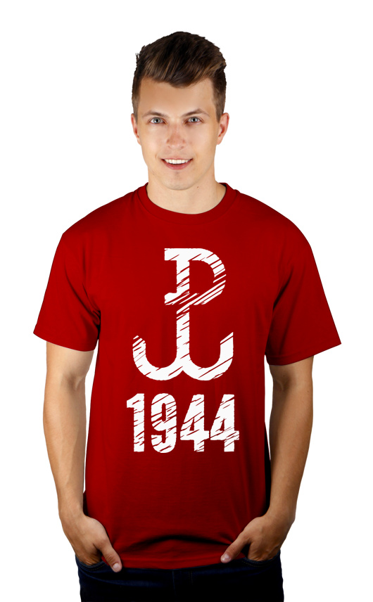 Polska Walcząca 1944 - Męska Koszulka Czerwona