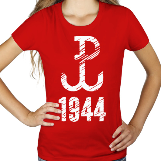 Polska Walcząca 1944 - Damska Koszulka Czerwona