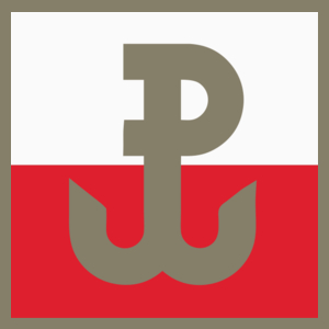 Polska Walcząca Flaga - Męska Koszulka Jasno Szara