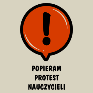 Popieram Protest Nauczycieli - Torba Na Zakupy Natural