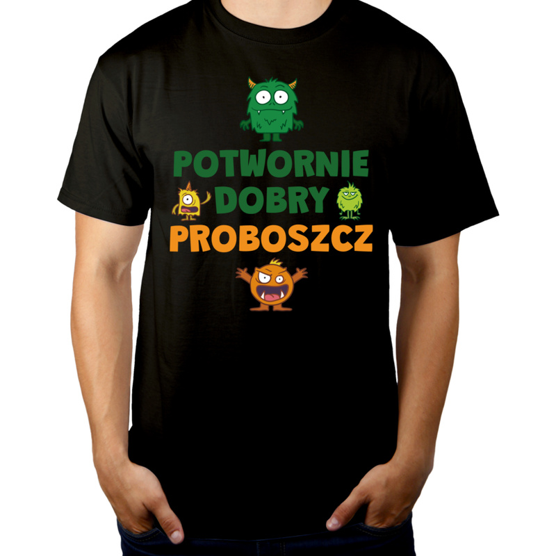 Potwornie Dobry Proboszcz - Męska Koszulka Czarna