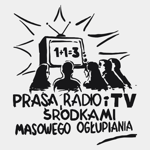 Prasa Radio I TV Kłamie - Męska Koszulka Biała