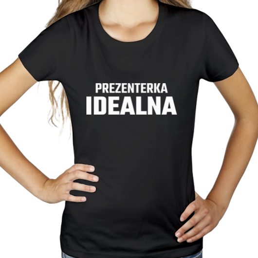 Prezenterka Idealna - Damska Koszulka Czarna