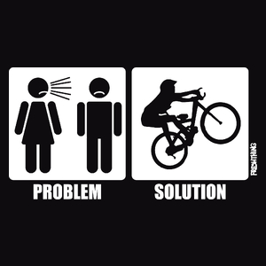 Problem Solution - Bike - Męska Bluza z kapturem Czarna