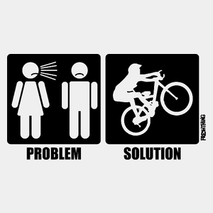 Problem Solution - Bike - Męska Koszulka Biała