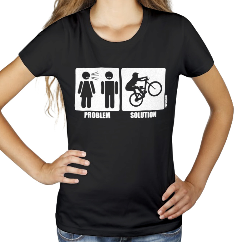 Problem Solution - Bike - Damska Koszulka Czarna