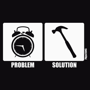 Problem Solution - Budzik - Męska Koszulka Czarna