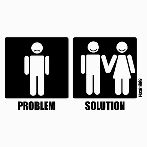 Problem Solution Couple - Poduszka Biała