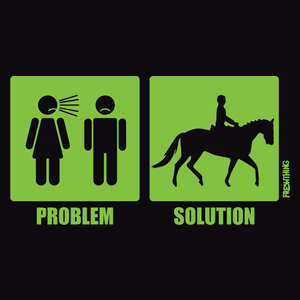 Problem Solution - Equestrian - Męska Bluza Czarna