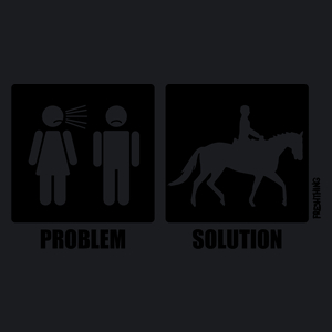 Problem Solution - Equestrian - Damska Koszulka Czarna