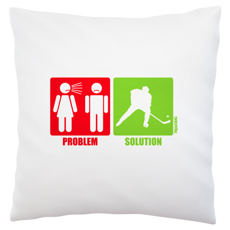 Problem Solution - Hockey - Poduszka Biała