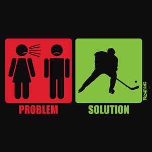 Problem Solution - Hockey - Męska Bluza z kapturem Czarna