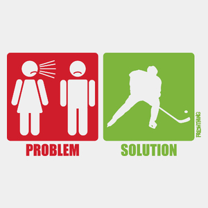 Problem Solution - Hockey - Męska Koszulka Biała