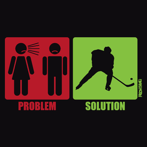 Problem Solution - Hockey - Męska Koszulka Czarna