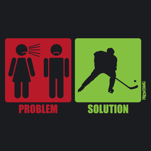 Problem Solution - Hockey - Damska Koszulka Czarna