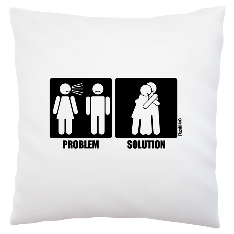 Problem Solution - Hugs - Poduszka Biała