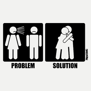 Problem Solution - Hugs - Damska Koszulka Biała