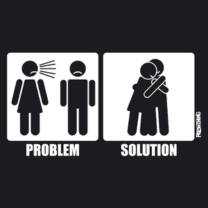 Problem Solution - Hugs - Damska Koszulka Czarna