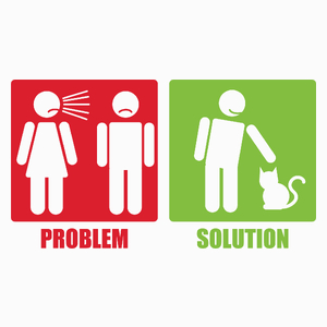 Problem Solution - Kot - Poduszka Biała