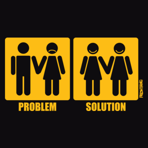Problem Solution - Lesbijki - Męska Bluza Czarna