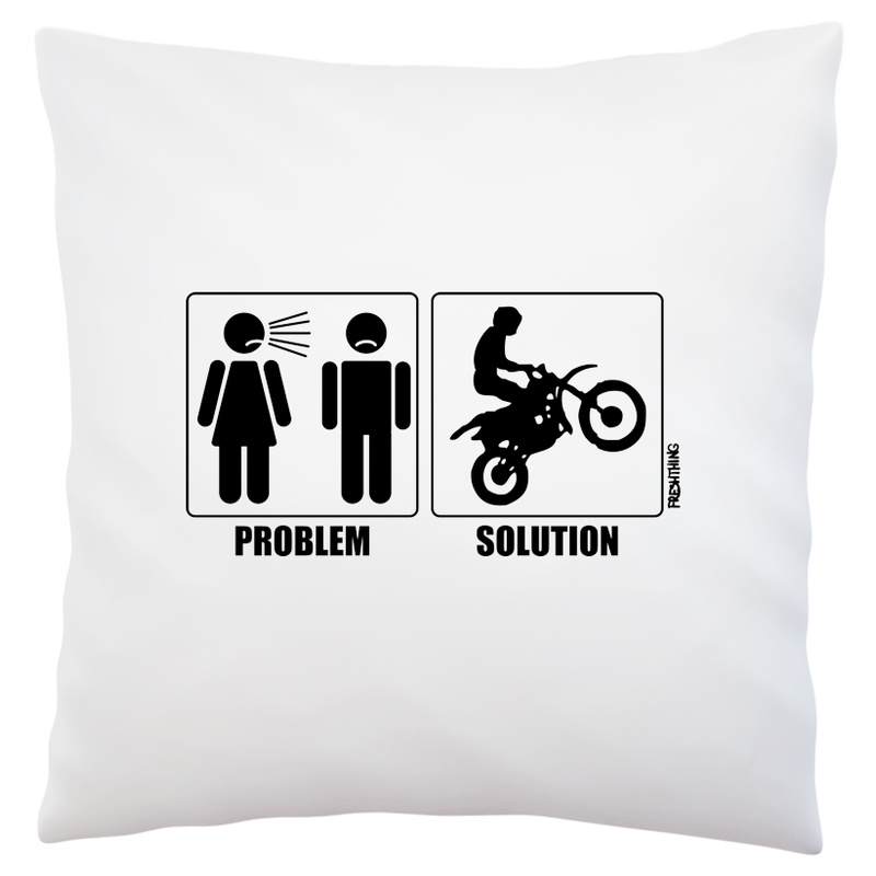 Problem Solution Motocross - Poduszka Biała