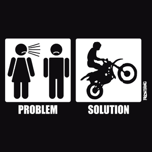 Problem Solution Motocross - Męska Koszulka Czarna