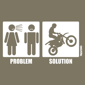 Problem Solution Motocross - Męska Koszulka Khaki