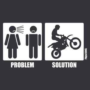 Problem Solution Motocross - Męska Koszulka Szara