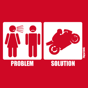 Problem Solution - Ścigacz - Męska Koszulka Czerwona